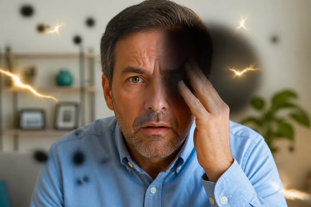 tâches noires dans les yeux